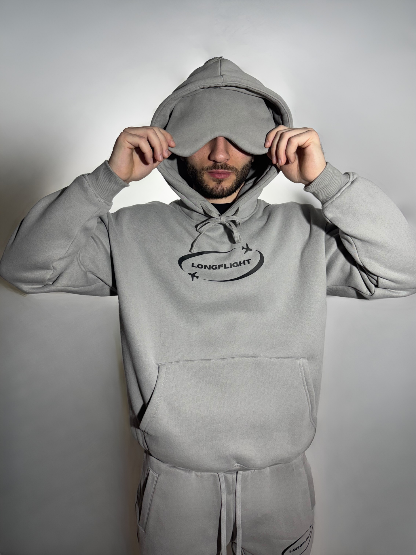 FlightMode Hoodie with Built-In Eye Mask